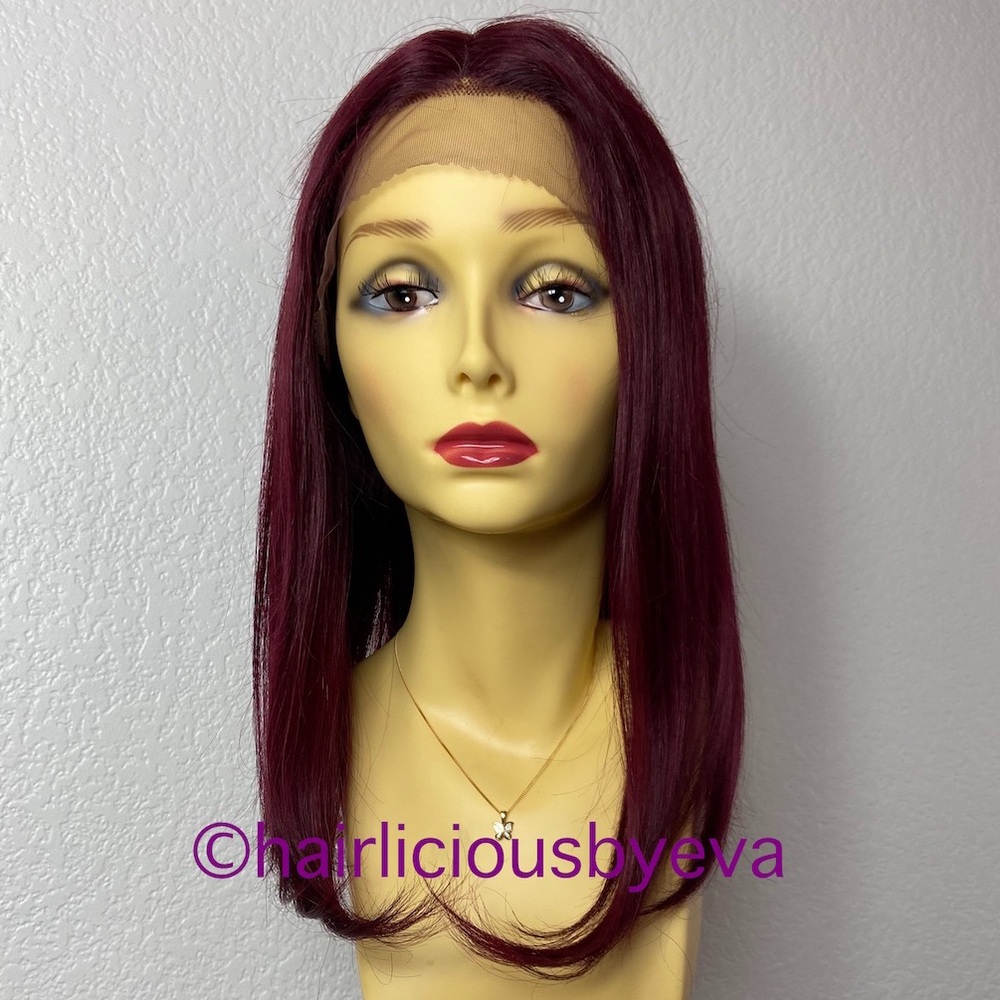 100 percent human hair wig lace front middle part - Picture 5 of 7